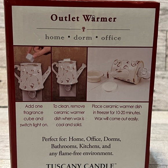 TUSCANY CANDLE Outlet Wax Warmer Watering Can & Sugar Plum Fragrance Melts - Picture 2 of 8